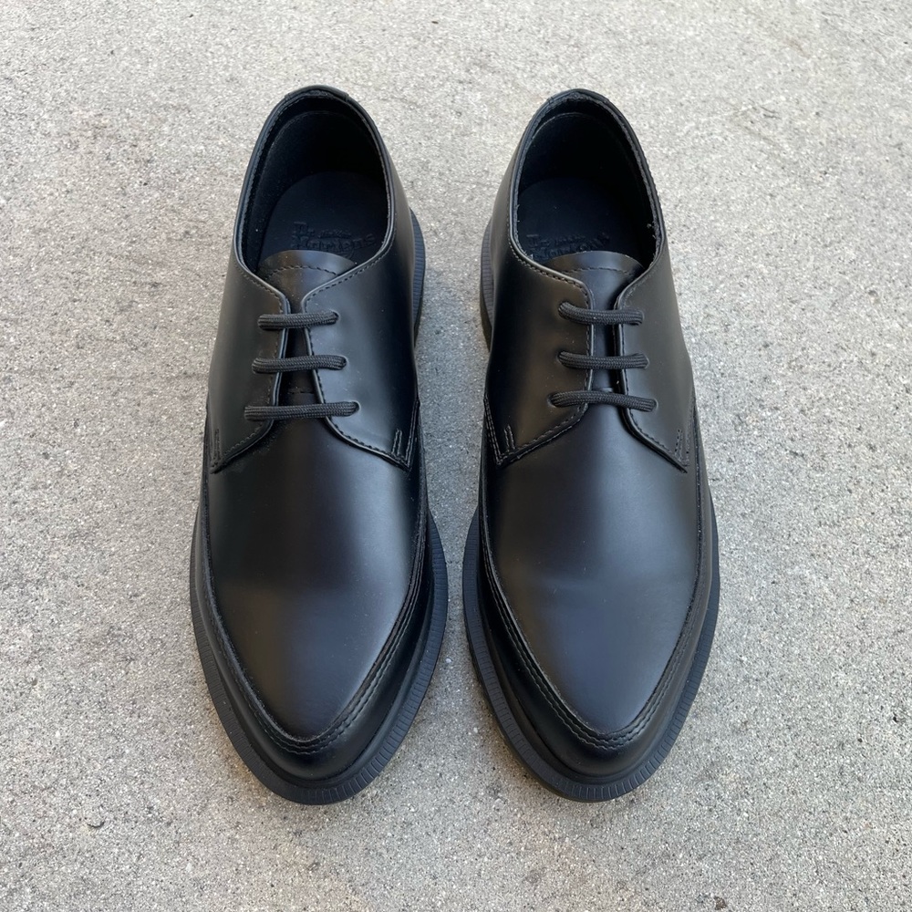 NEW Dr Martens Willis Creeper in Black Smooth Leather Women 6 M5 UK4 $130 Retail